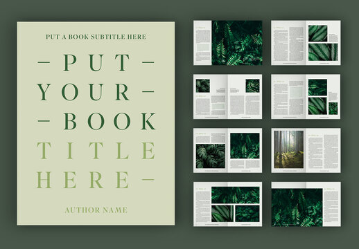 Book Layout with Green Accents