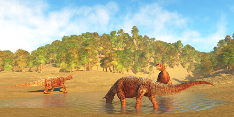 Shringasaurus Lazy Day - Shringasaurus was a herbivorous sauropod dinosaur that lived in India in the Triassic Period.