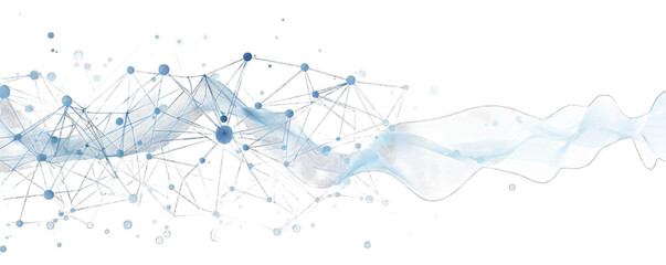A digital network connection representation with lines and nodes connecting in a web-like structure.