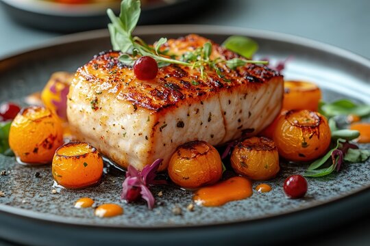 delicious artfully arranged food on a plate showcasing the vibrant colors and textures of gourmet dishes invoking an appetite and appreciation for fine dining experiences