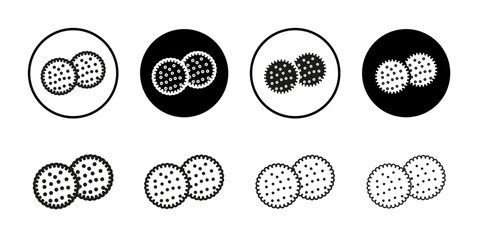 Crackers icon Collection of flat thin outline vector