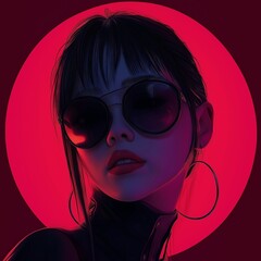 girl with headphones