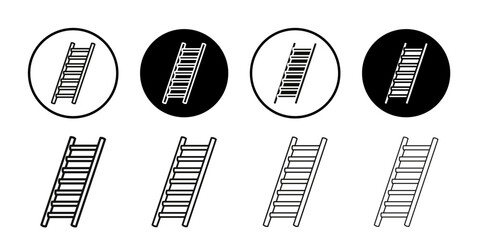 Ladder icon Collection of flat thin outline vector