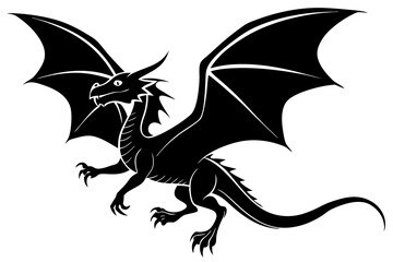 black and white dragon