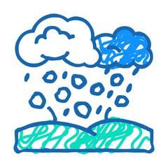 hail weather doodle icon sketch vector. hail weather sign. isolated symbol illustration