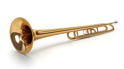 Obraz premium Macro Shot Gold Trumpet Instrument with Brilliant Shine photo