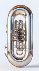 Macro Shot Wessex Tuba Brass Instrument with High Detail photo