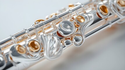 Magnificent Gold Clarinet Showcasing Silver Band with Word Engraving photo