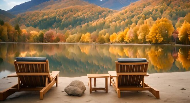 bench in the mountains