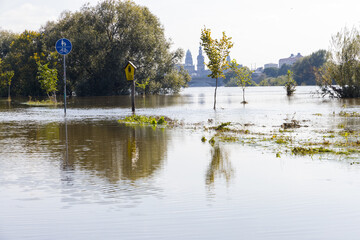 Hochwasser der Elbe in Dresden