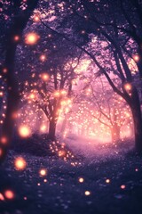 Naklejka premium A mesmerizing magical fantasy world where humans and mystical creatures coexist, captured in stunning realism. This hidden, mythical location brings to life a sense of wonder and mystery, evoking awe 