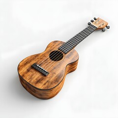 Fototapeta premium Crisp Ukulele Musical Instrument Macro Shot with Detailed Craft photo
