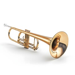 Naklejka premium Stunning Gold Trumpet Instrument in Focus Detailed Image