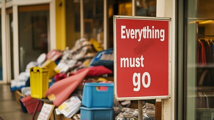 Everything Must Go: Store Closing Sale Sign