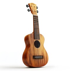Obraz premium Ukulele Instrument Close Up Image with Detailed Wooden Texture