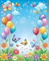 flowers and balloons