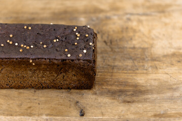 freshly baked loaf of rye bread. This is a wheat free rye bread made in a sourdough bread style.