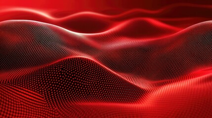 Abstract red wave pattern background.