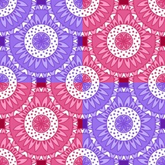 Abstract floral seamless retro flower pattern for fabrics and linens