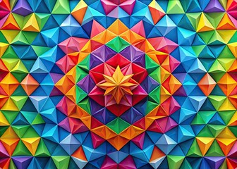 Obraz premium Abstract Geometric Design with Vibrant Colors and Shapes for Modern Backgrounds and Textures