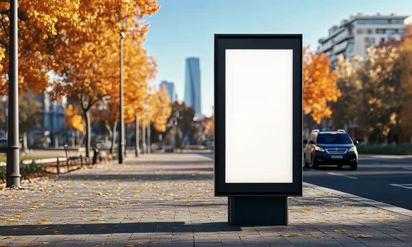 Outdoor Kiosk Advertisement Mockup Video