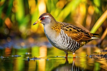 Beautiful Sora Bird in Natural Habitat, Capturing the Essence of Wildlife in Vibrant Detail