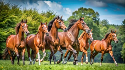 Captivating Horse Breeding Process: Beautiful Stallions and Mares in Natural Settings and Care Techniques