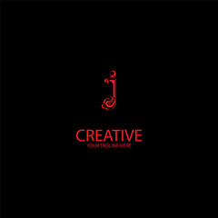 letter j logo template that is unique and simple