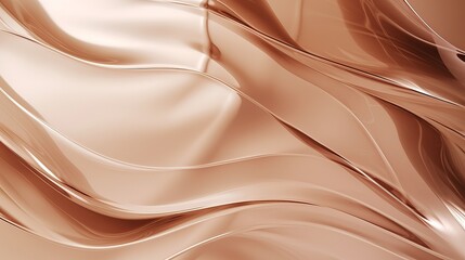 Fototapeta premium Elegant flowing silk texture in soft copper tones portrayed against a subtle background