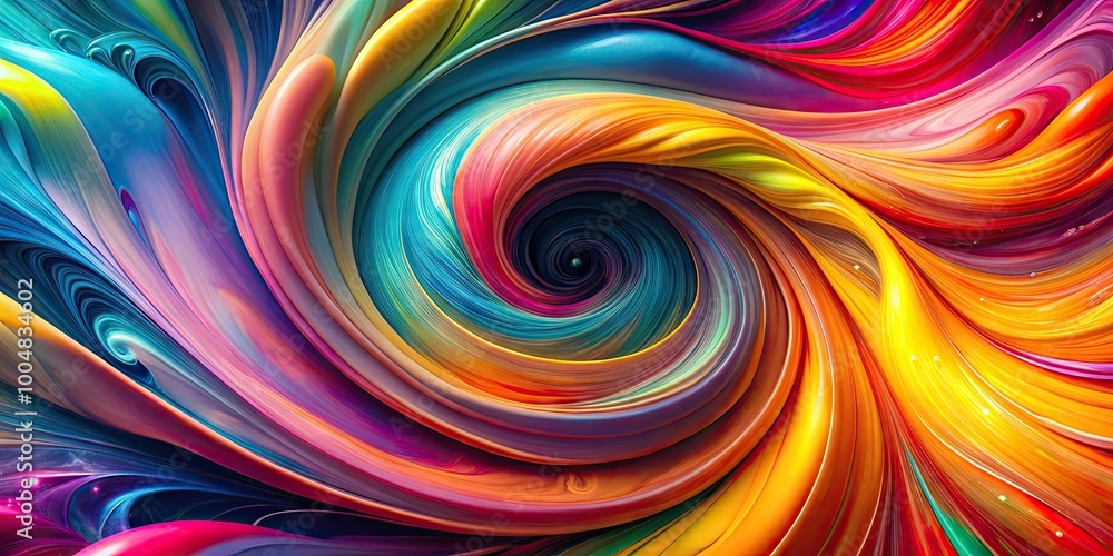 Aufkleber colorful abstract background with vibrant swirling patterns, creating a dynamic visual experience