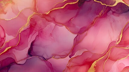 Obraz premium Abstract pink and gold fluid art texture