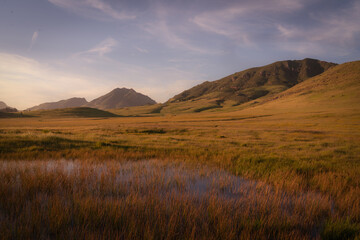 Madonna Mountain at sunset in San Luis Obispo.