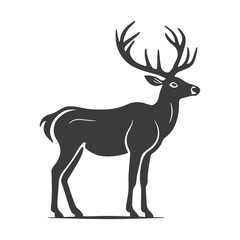 silhouette deer icon vector design