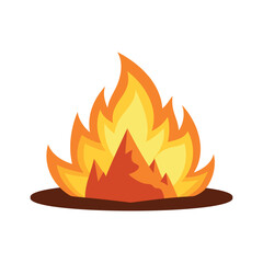 Bright Cartoon Fire Flame Illustration for Energy and Heat Concepts