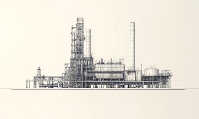 Industrial Complex - A Detailed Illustration