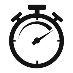 Time icon. Stopwatch. Countdown. Vector illustration. EPS 10. Isolated on white background