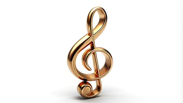 Elegant F Clef Musical Symbol Isolated on White Background for Music and Art Related Designs