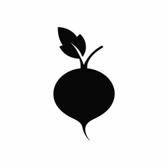 Radish Red Vegetable Hand Drawn Simple Design for Salad Ingredient and Healthy Eating Vector