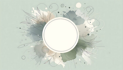 Obraz premium green abstract watercolor paint splatter pastel background