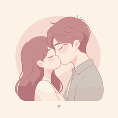 Love Flat Vector Illustration Design