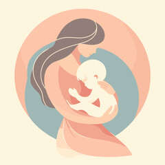 Mother Flat Vector Illustration Design