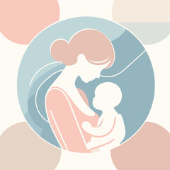 Mother Flat Vector Illustration Design