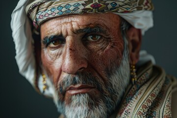 Arabic Man in Kandora Studio Portrait