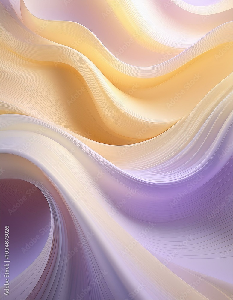 Wall mural Abstract waves of color