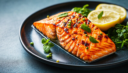 grilled-protein-rich-salmon-plate-fresh-blueberries