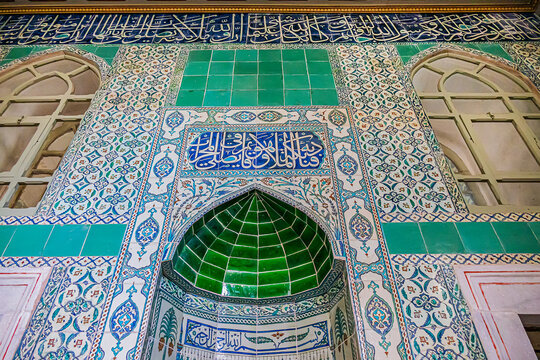 Decorated with 17th century Kutahya and Iznik tiles Mosque of the Black Eunuchs (Karaagalar Mescidi) in the Imperial Harem at Topkapi Palace. ISTANBUL, TURKEY. September 23, 2024.