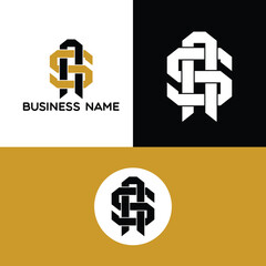 AS or SA interlocking monogram text logo design vector, AS Letter Logo Design. Creative Modern A S Letters icon vector Illustration. 