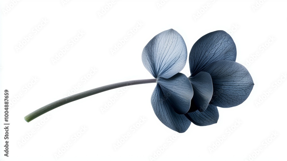 Poster A blue flower with a stem