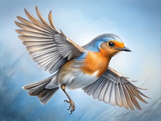 Step-by-step guide on how to draw a simple bird flying in a clear, easy-to-follow style