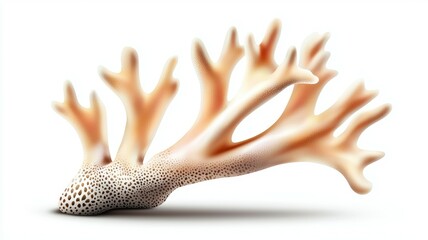 Obraz premium A large, brown coral branch with many small bumps and ridges